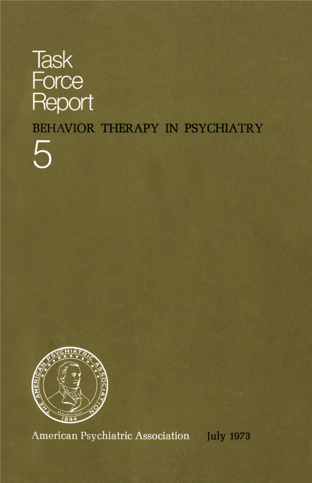 Behavior Therapy in Psychiatry