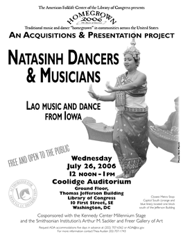 Natasinh Dancers and Musicians, Lao Music And