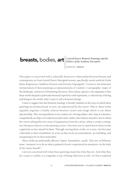 Breasts, Bodies, Art Central Desert Women's Paintings And
