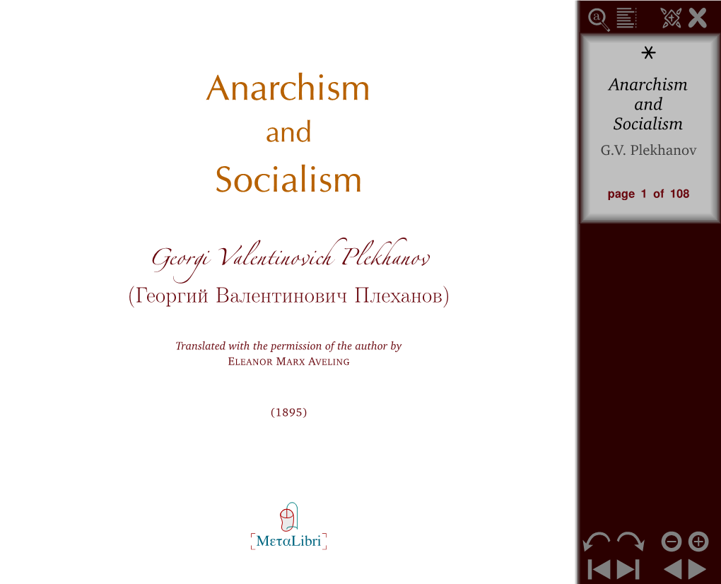 Anarchism and Socialism