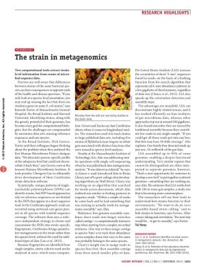 Microbiology: the Strain in Metagenomics