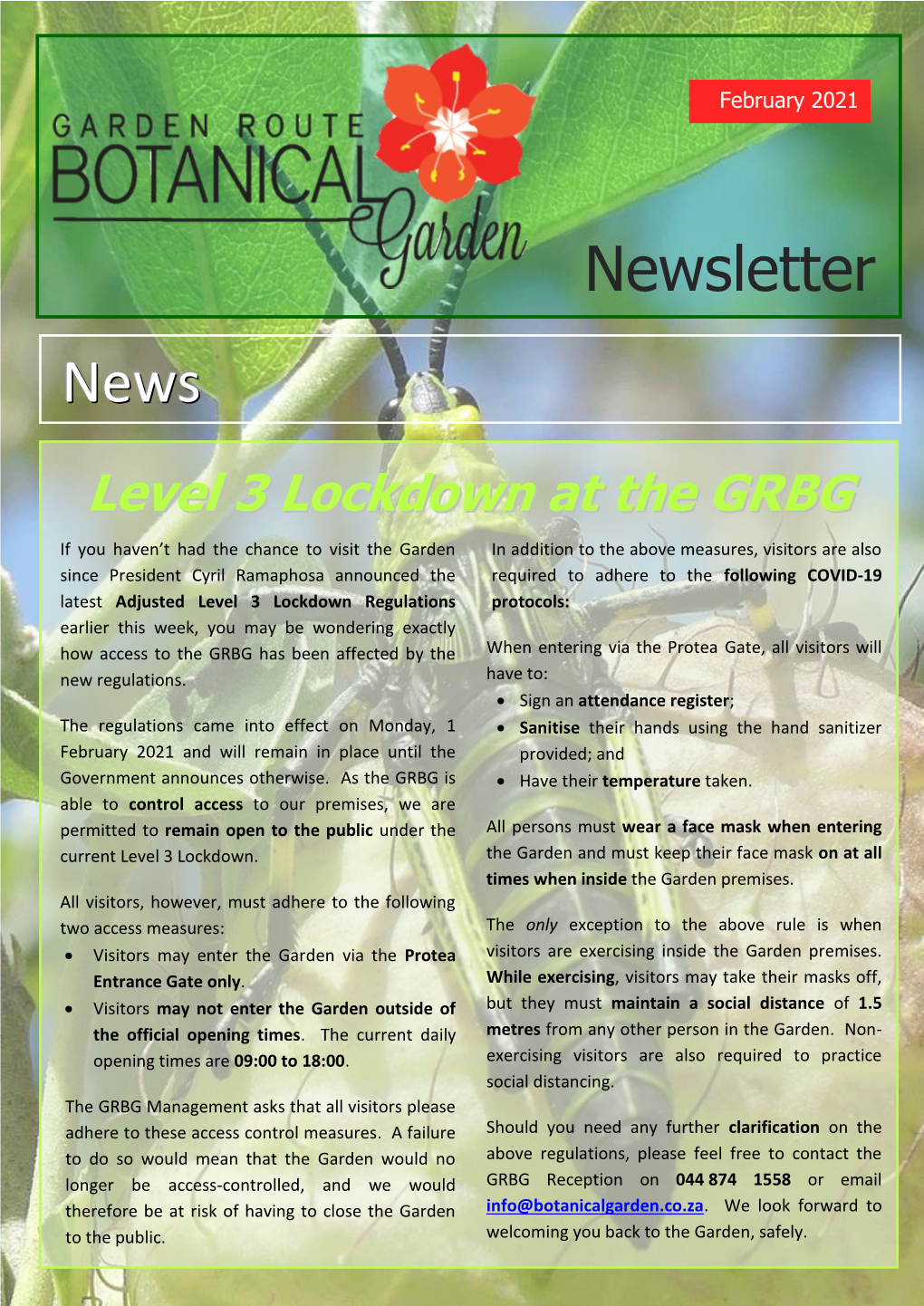 GRBG Newsletter February 2021