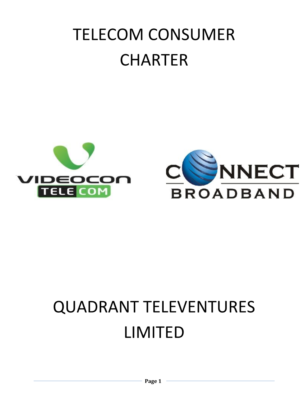Telecom Consumer Charter Quadrant Televentures