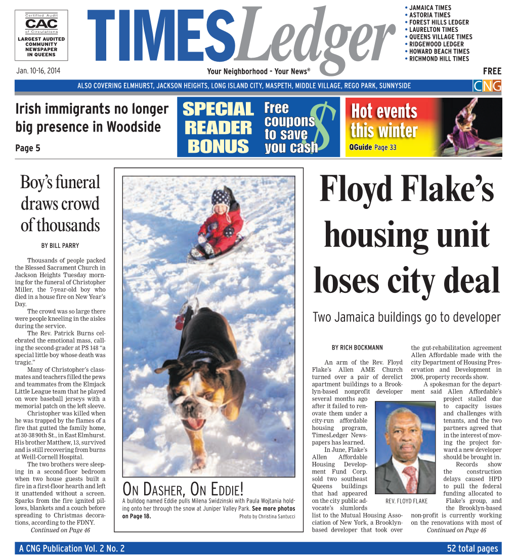 Floyd Flake's Housing Unit Loses City Deal