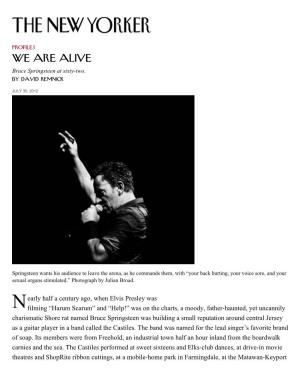 Remnick's "Bruce Springsteen At