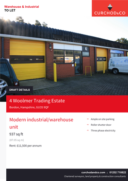 4 Woolmer Trading Estate Modern Industrial/Warehouse Unit