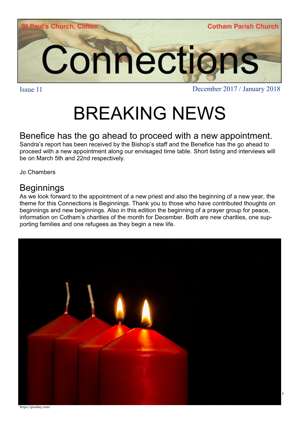 BREAKING NEWS Benefice Has the Go Ahead to Proceed with a New Appointment