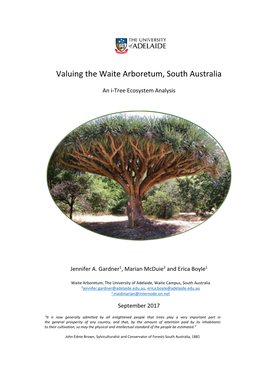 Valuing the Waite Arboretum, South Australia