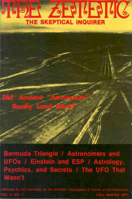 THE SKEPTICAL INQUIRER Bermuda Triangle / Astronomers and Ufos