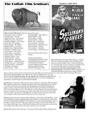 SULLIVAN's TRAVELS (1942) Paramount, 90 Minutes Joel Mccrea...John L