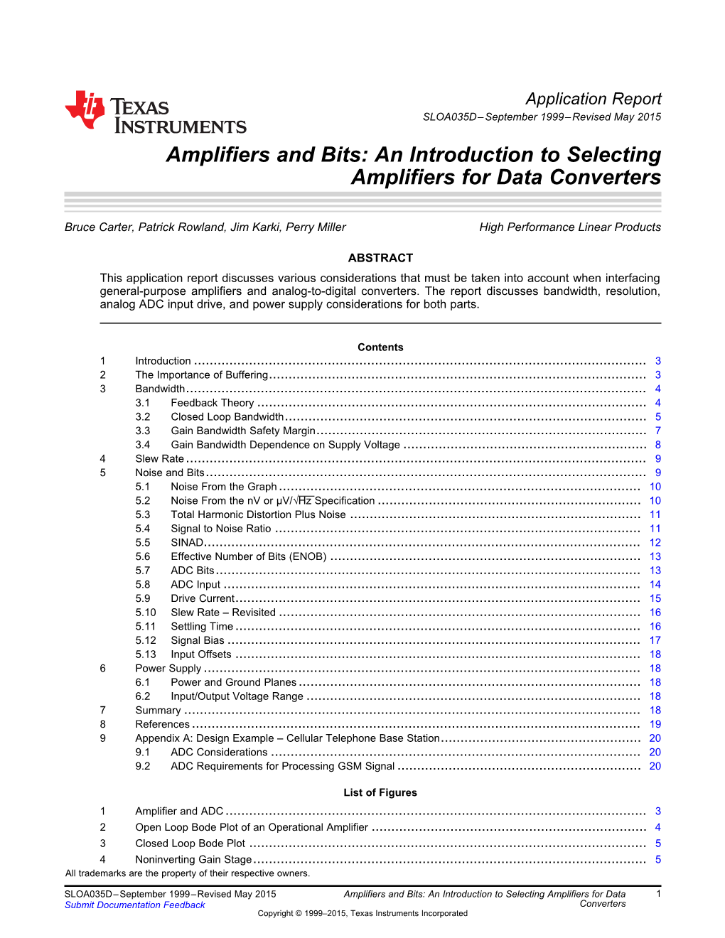 An Introduction to Selecting Amplifiers for Data Converters