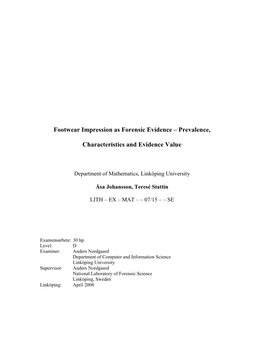 Footwear Impression As Forensic Evidence – Prevalence