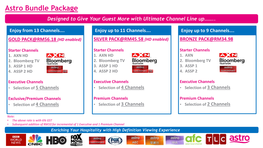 Astro Bundle Package Designed to Give Your Guest More with Ultimate Channel Line Up……