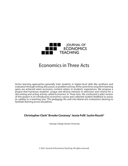 Economics in Three Acts
