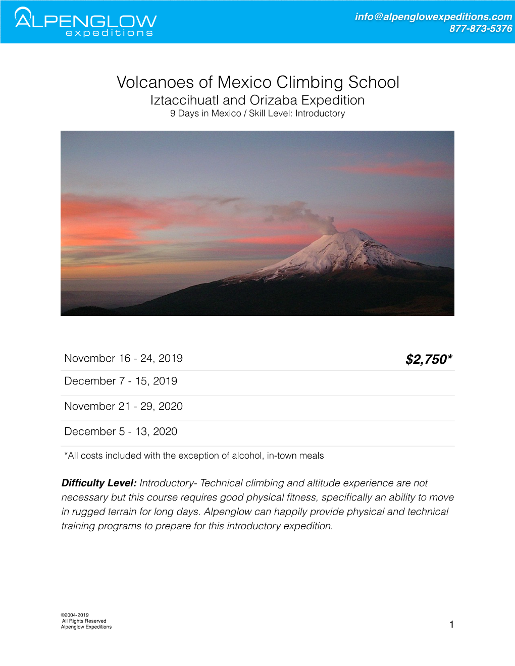 Mexico Climbing School 2019:20