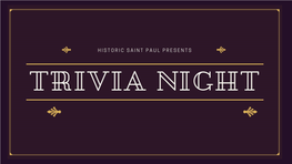 October 06, 2020 Trivia Night with Tom Weber