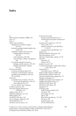 227 Abaso, 21 Abies, 4 Abiotic Stress Responses Drought Stress