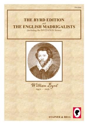 The Byrd Edition & English Madrigalists