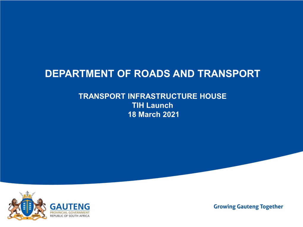 Department of Roads and Transport