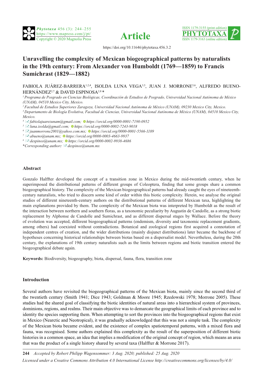 Unravelling the Complexity of Mexican Biogeographical Patterns By