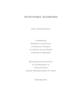 Accountable Algorithms