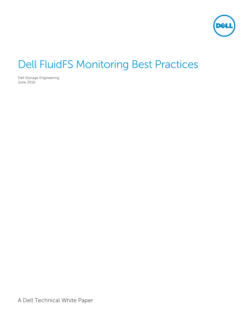 Dell Fluidfs Monitoring Best Practices