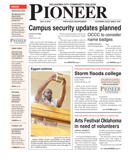 Campus Security Updates Planned and Career Services
