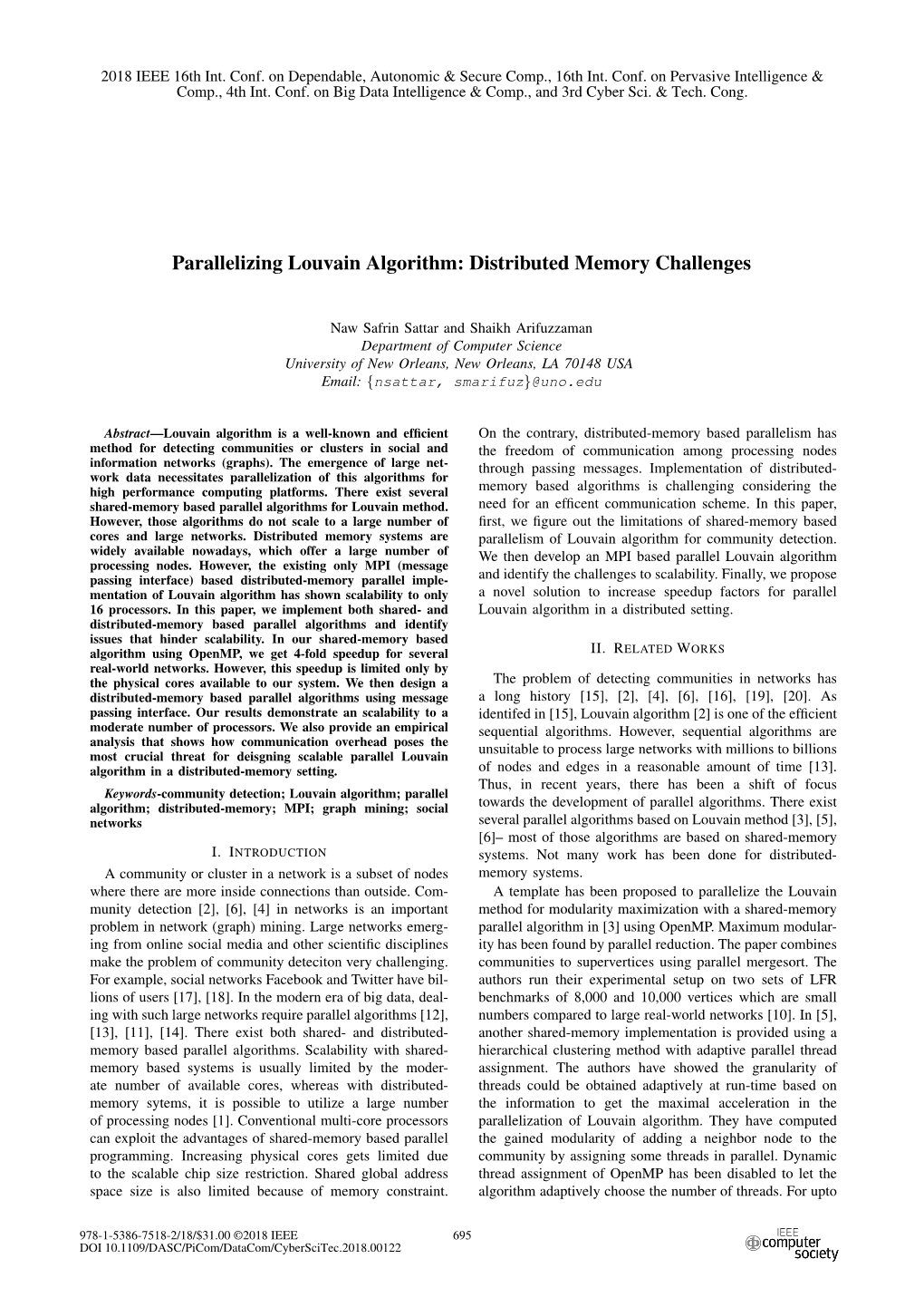 Parallelizing Louvain Algorithm: Distributed Memory Challenges