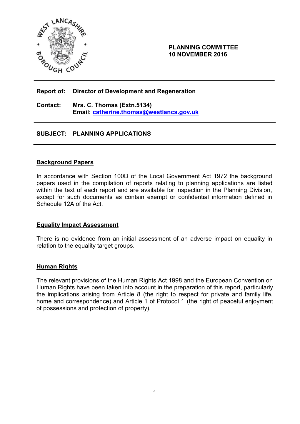 Planning Applications PDF 1 MB