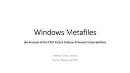Windows Metafiles