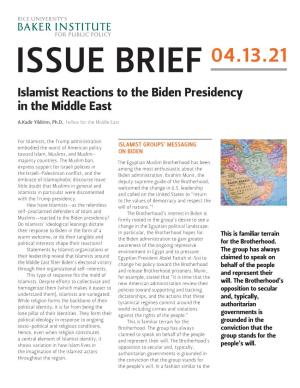 Islamist Reactions to the Biden Presidency in the Middle East
