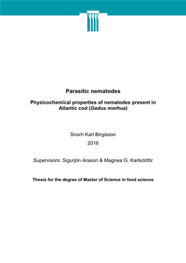 Parasitic Nematodes