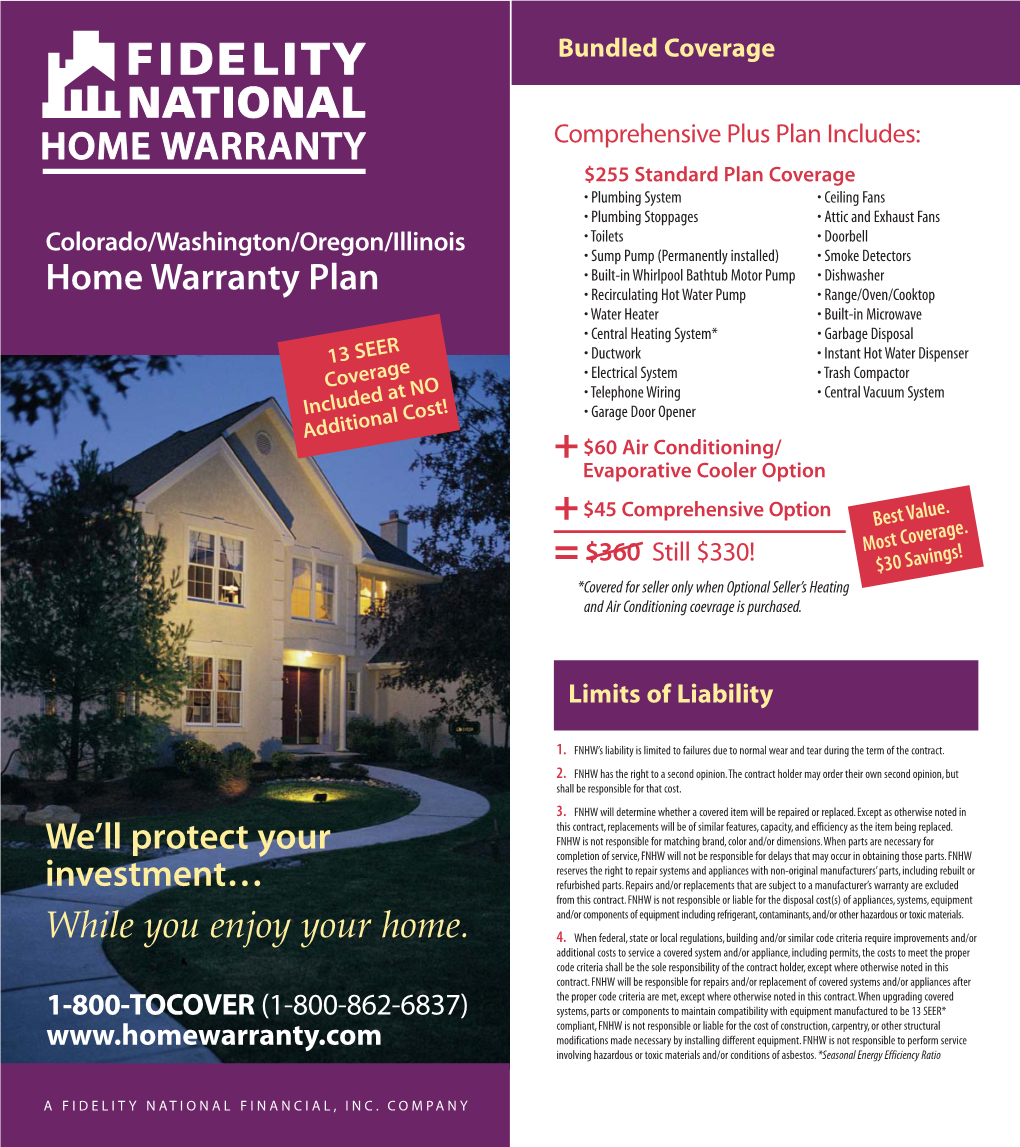 Home Warranty Plan