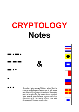 CRYPTOLOGY Notes &