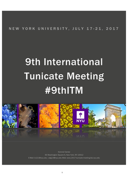 9Th International Tunicate Meeting #9Thitm