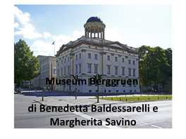 Museum Berggruen Di Benedetta Baldessarelli E Margherita Savino Indice