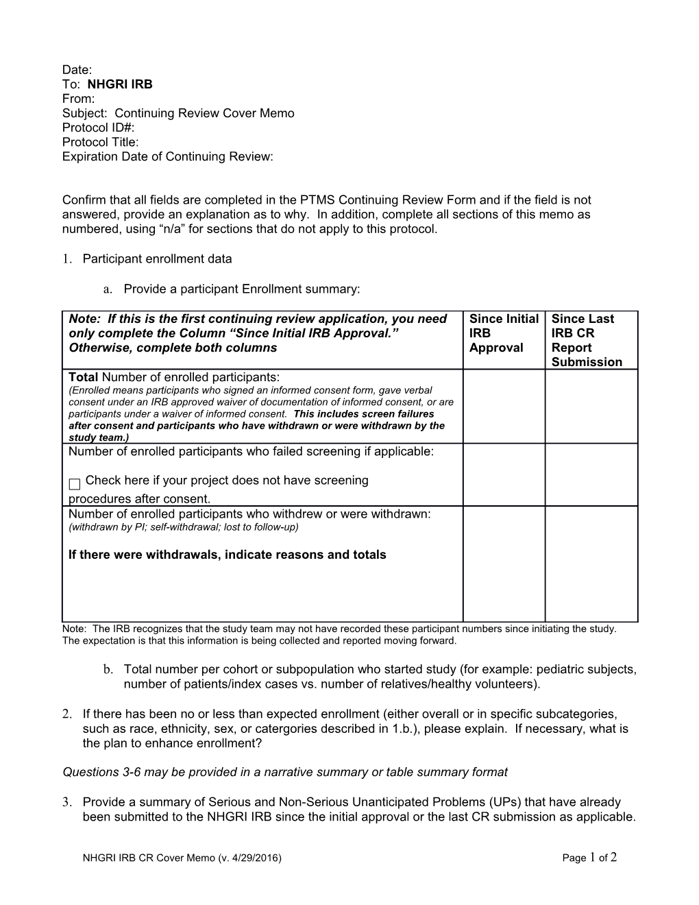 CR Memo Revised 3/10/15