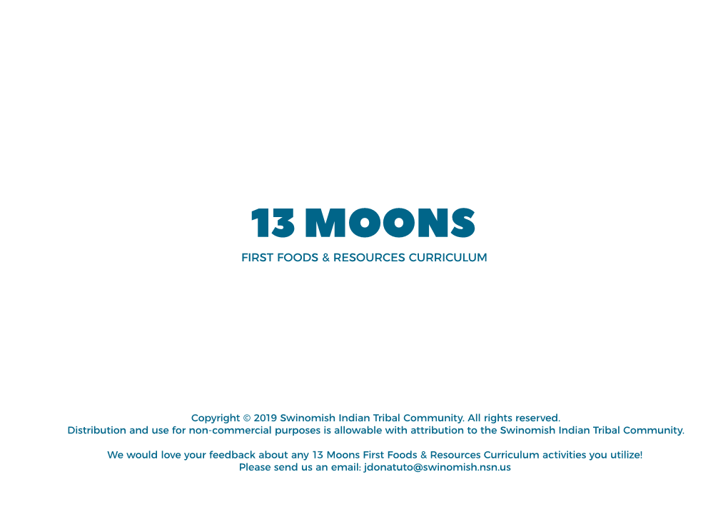 13 Moons First Foods & Resources Curriculum