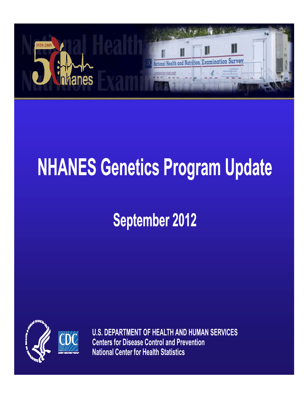 NHANES Genetics Program Update
