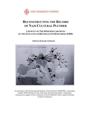 Reconstructing the Record of Nazi Cultural Plunder