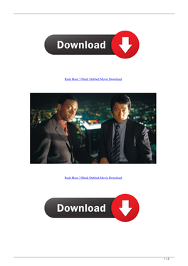 Rush Hour 3 Hindi Dubbed Movie Download