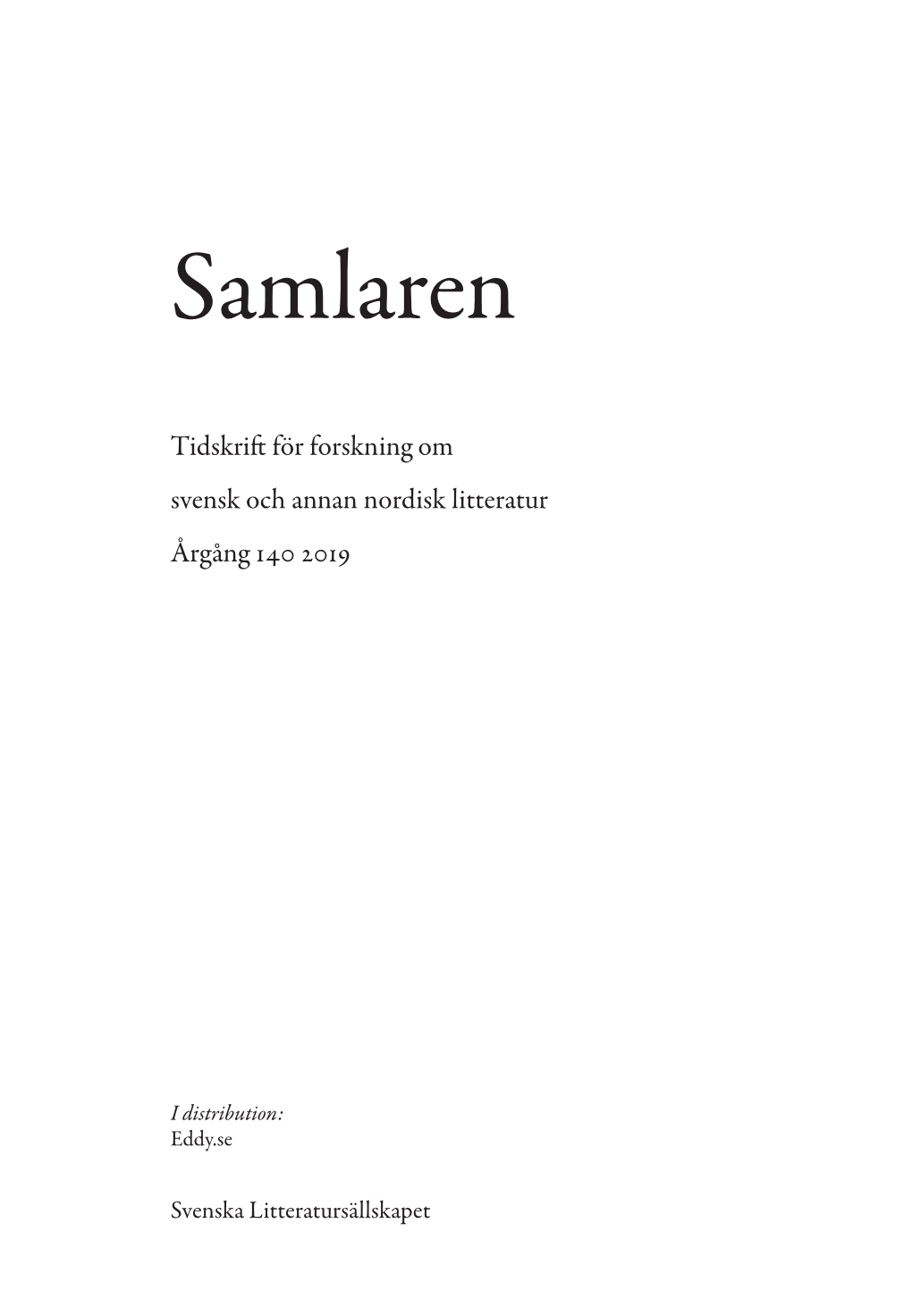 Large-Scale Thematic Comparisons of Contemporary Swedish Popular and Literary Fiction by KARL BERGLUND, MATS DAHLLÖF & JERRY MÄÄTTÄ