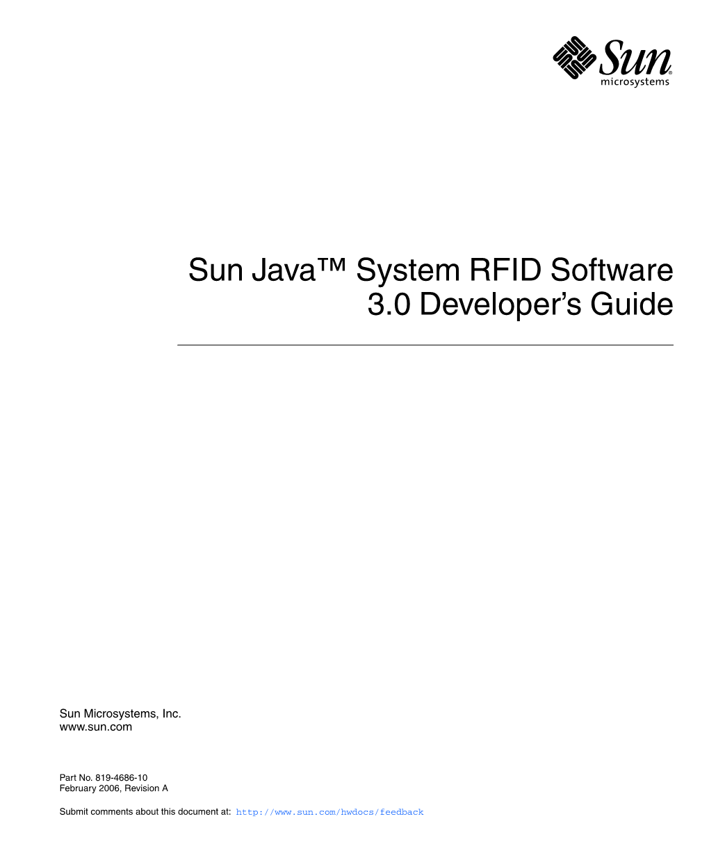 Sun Java System RFID Software 3.0 Developer's Guide