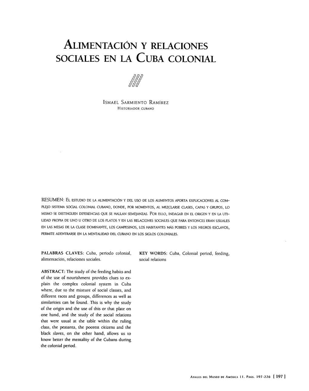 Alimentacion Y Relaciones Sociales En La Cuba Colonial