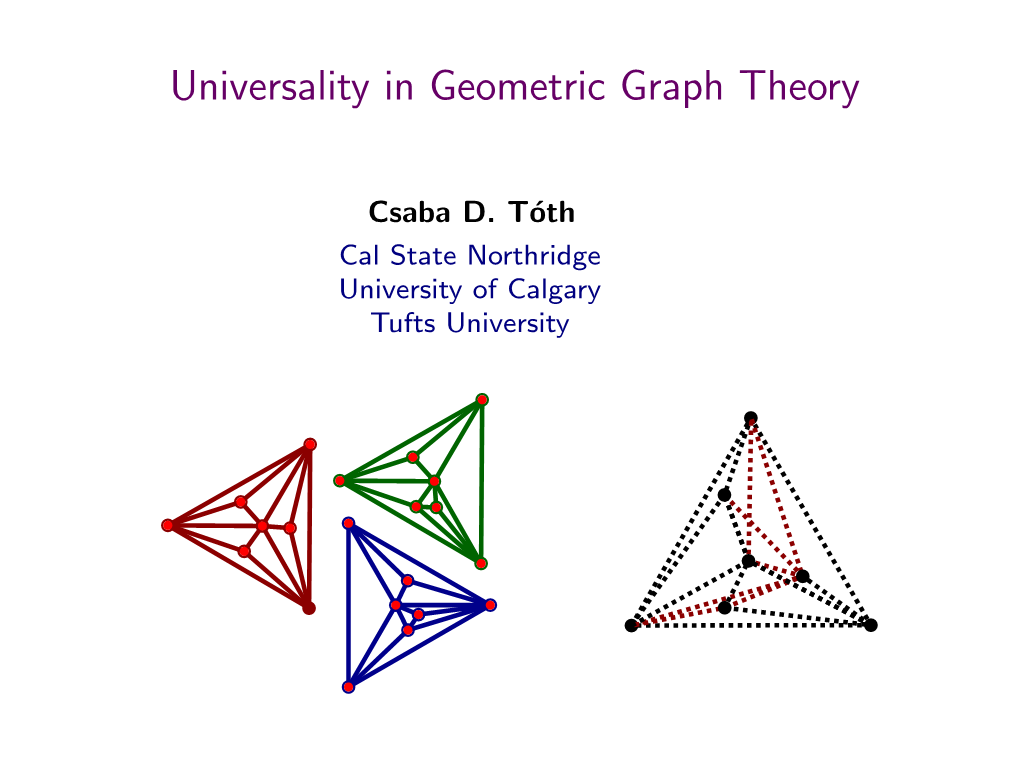 Universality in Geometric Graph Theory