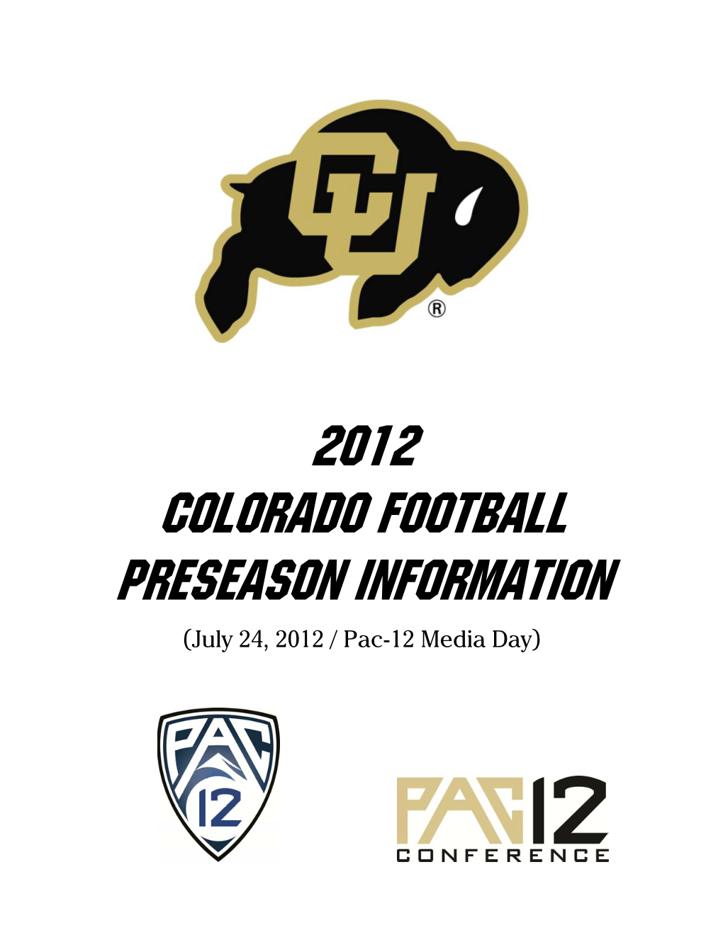 2012 Colorado Football Preseason Information
