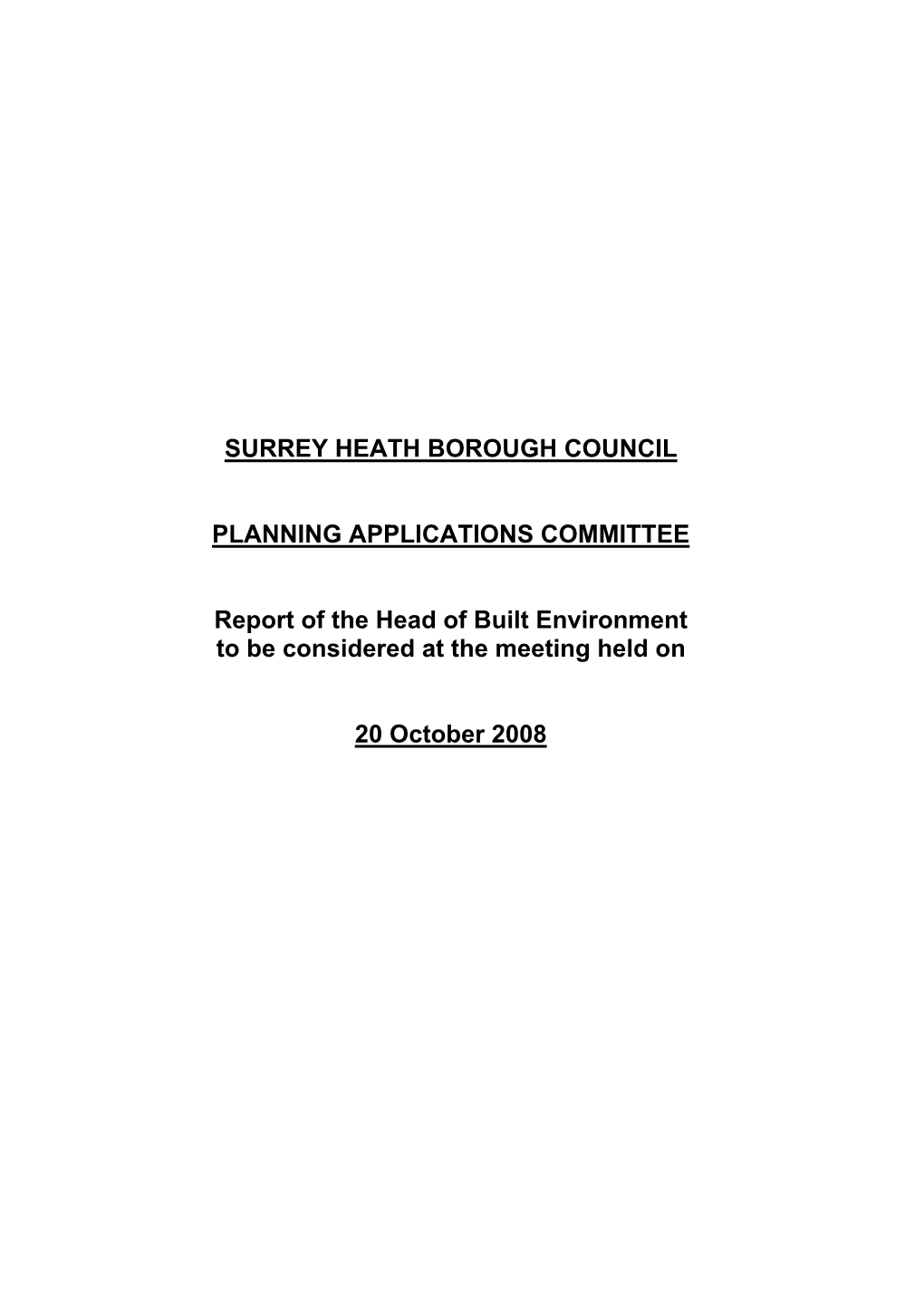 Surrey Heath Borough Council Planning