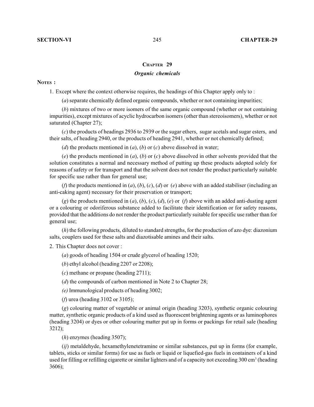 CHAPTER 29 Organic Chemicals