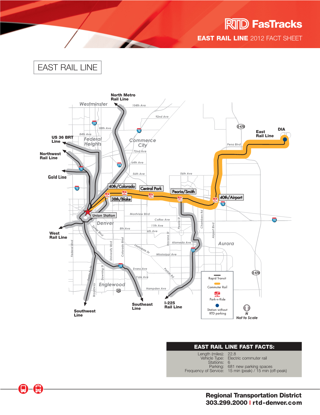 Fastracks EAST RAIL LINE 2012 FACT SHEET