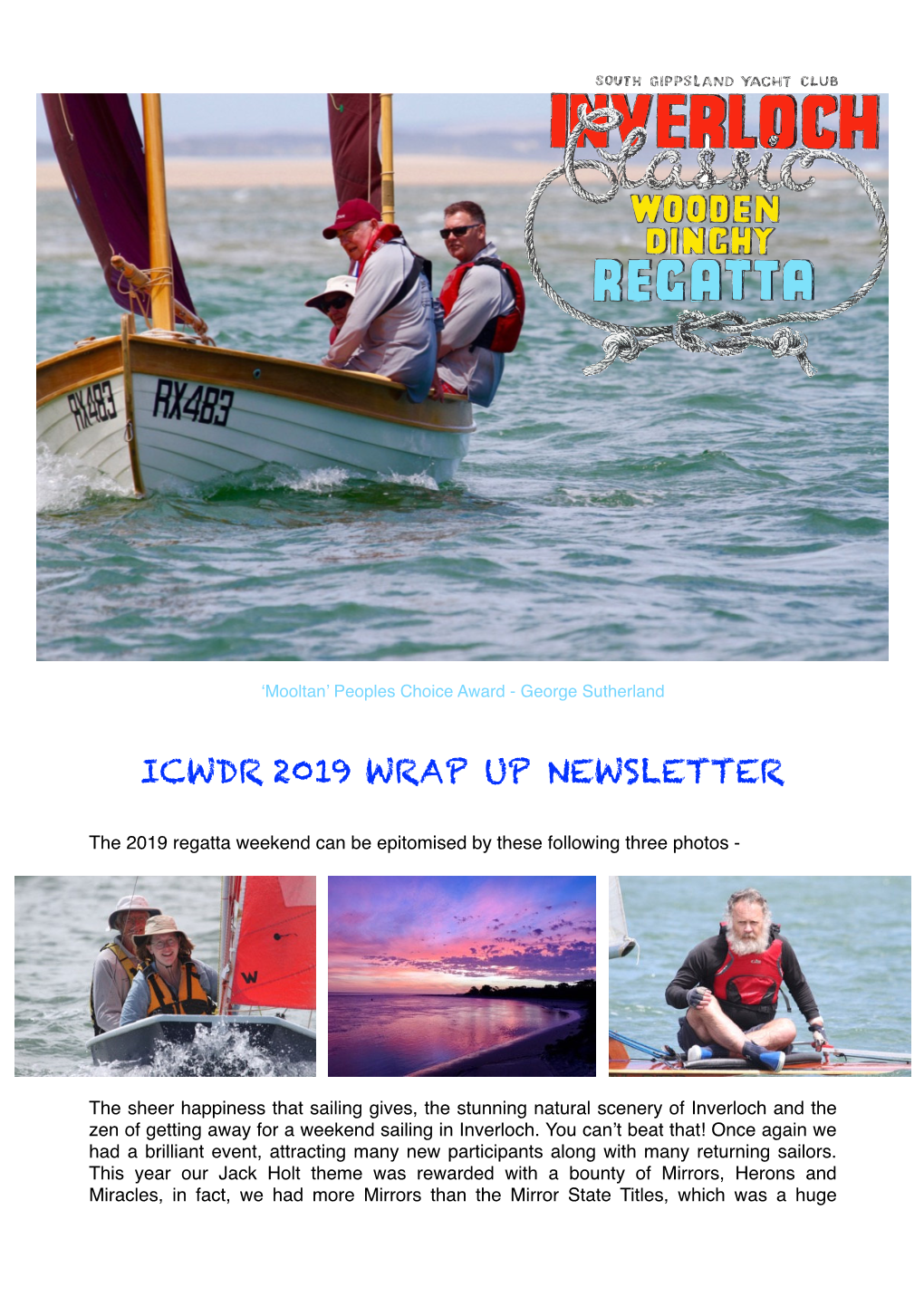 Inverloch Classic Wooden Dinghy Regatta 2019 Wrap Up